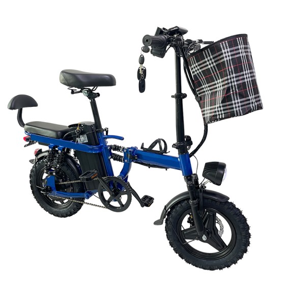14-inch lithium battery beach tire, six shock absorbers, NFC instrument panel, valet parking foldable electric bicycle, can be placed in the trunk of the car, 400W motor
